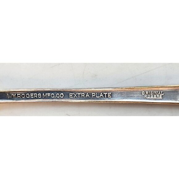 WIlliam Rogers Extra Silverplate Cocktail Fork With Floral Handle Design 5.5 in - Picture 4 of 10